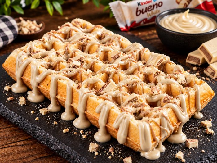 Kinder Waffle at 4Crepe