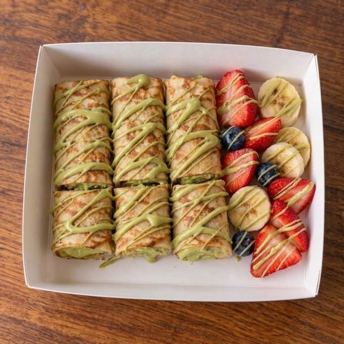 Pistachio Crepe Rolls at 4Crepe