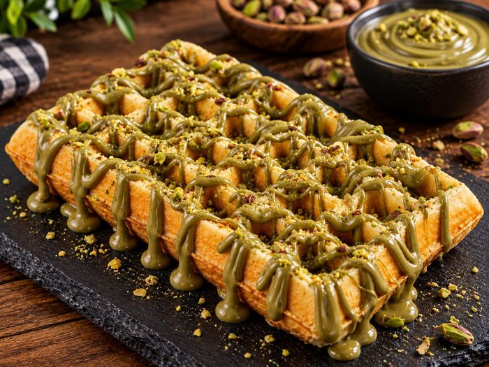 Pistachio Waffle at 4Crepe
